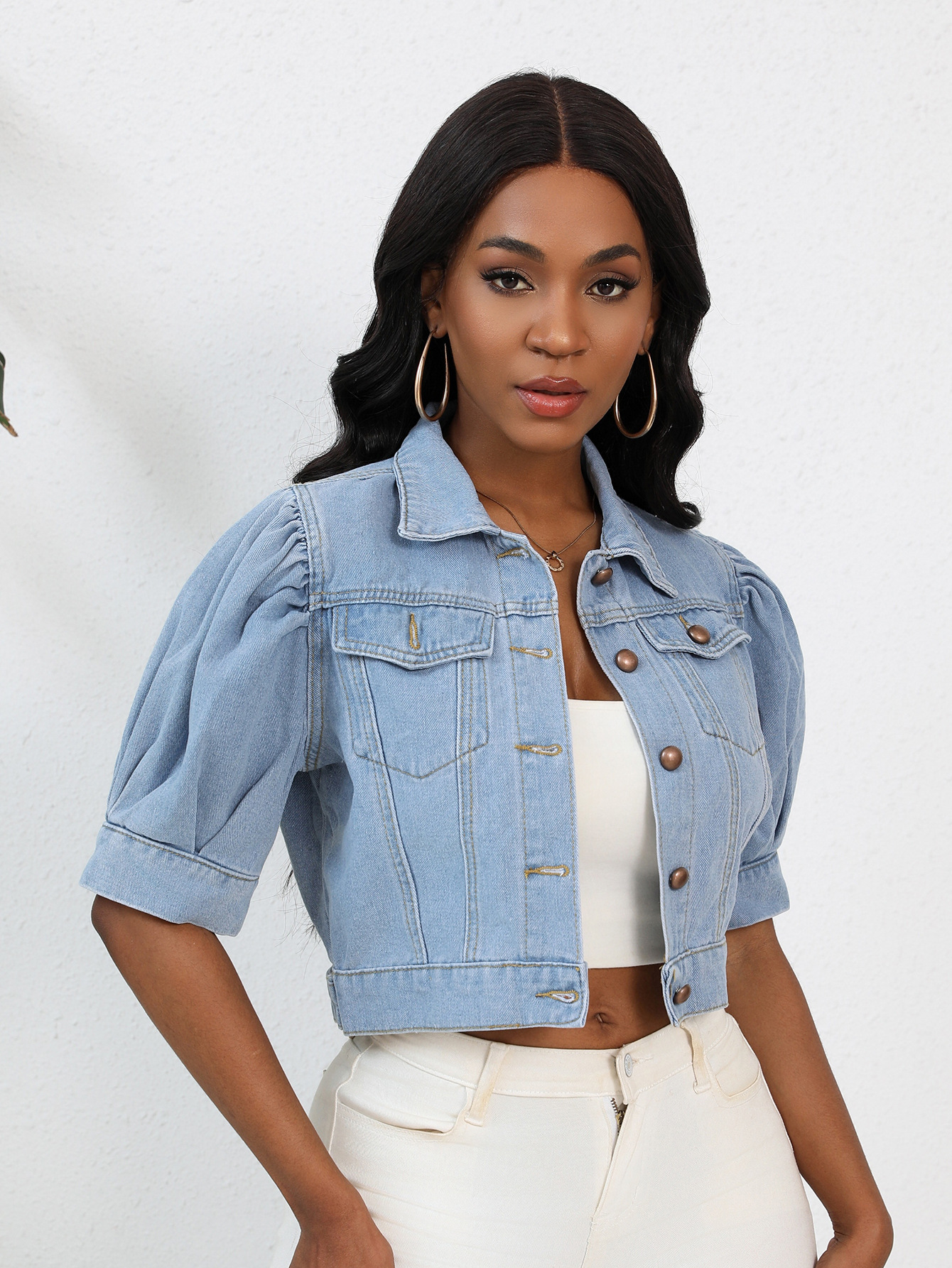 Women's Casual Streetwear Solid Color Single Breasted Coat Denim Jacket display picture 2