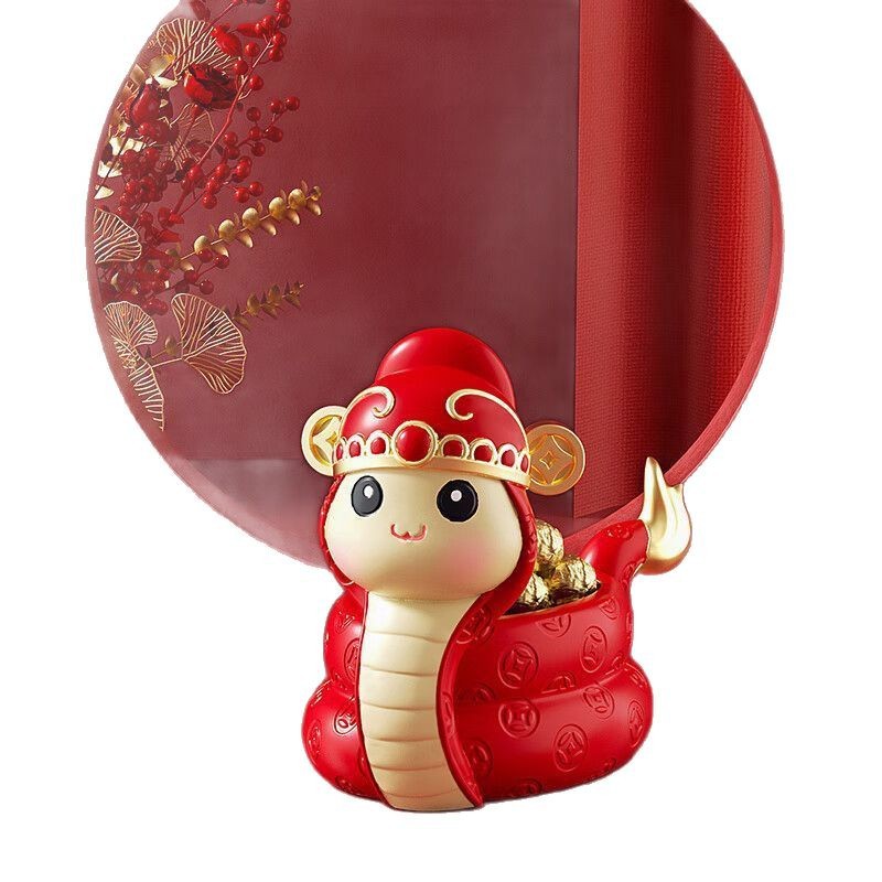 2025 조디악 뱀 마스코트 데스크탑 장식품 거실 입구 커피 테이블 보관 장식 휴일 선물