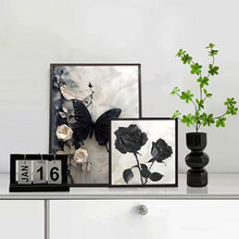 北欧ins高级花朵香风客厅电视柜衣帽服装店直播间装饰画摆件桌面