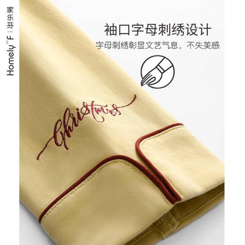 Pijamas ropa de Otoño de primavera y otoño para mujer 100% algodón de manga larga para el hogar Otoño e Invierno Delgado