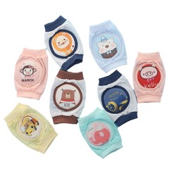 2024 Summer Children's High Elastic Mesh Breathable Sponge Knee Pads Baby Crawling Toddler Anti-Fall Cartoon Leg Guards