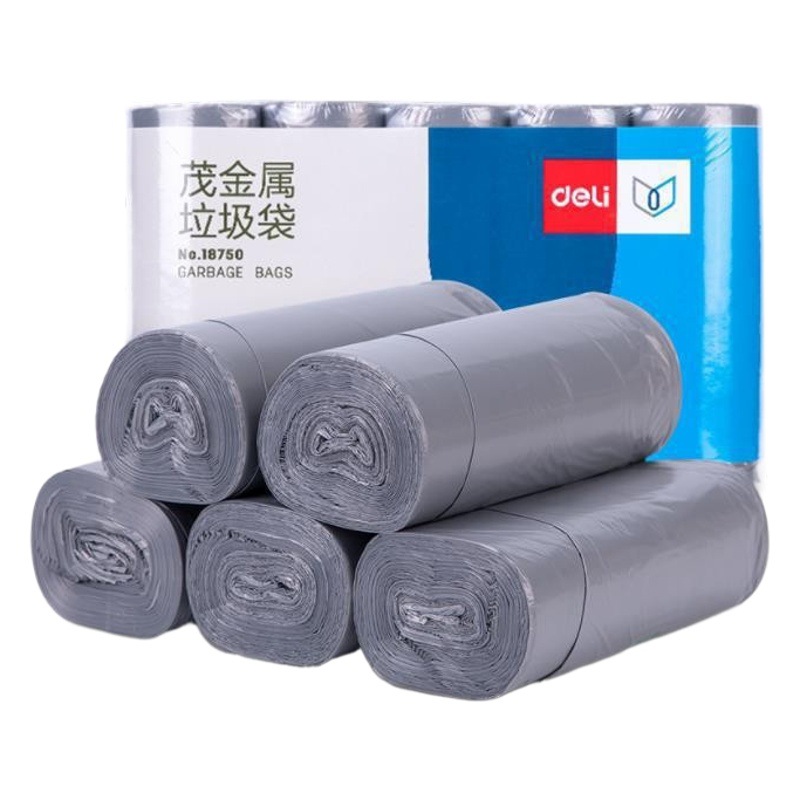 Deli 18750 metaloceno bolsa de basura 45*50cm5 rollos/bolsa espesado resistente Oficina cocina sala image 1