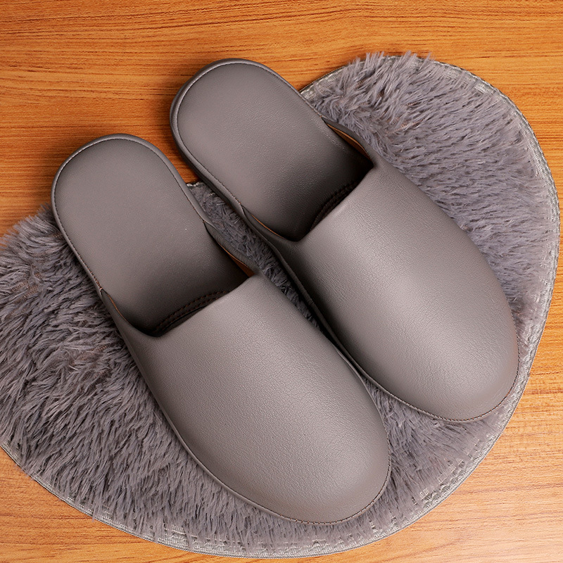 Five-star high-grade handmade spring and autumn baotou sheepskin slippers men's home non-slip beef tendon thick bottom leather slippers women