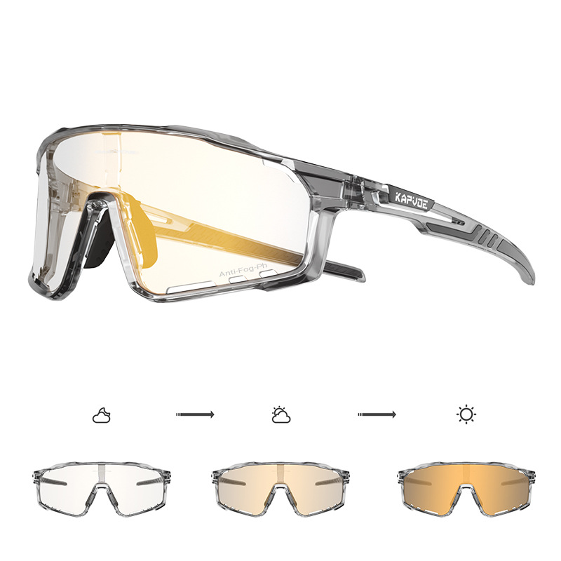 Gafas Fotocromáticas y Antivaho de Ciclismo TR90 Antivaho, Protección UV, A Prueba de Viento