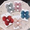 Cute red hair accessory for princess, children's hairpins, hairgrip with bow, wholesale