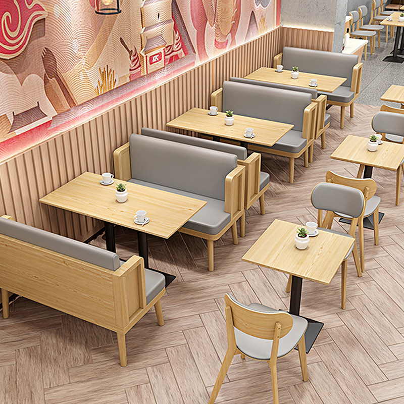 Theme restaurant catering milk tea shop coffee shop table and chair sets Western restaurant hot pot restaurant hotel booth sofa wall-mounted