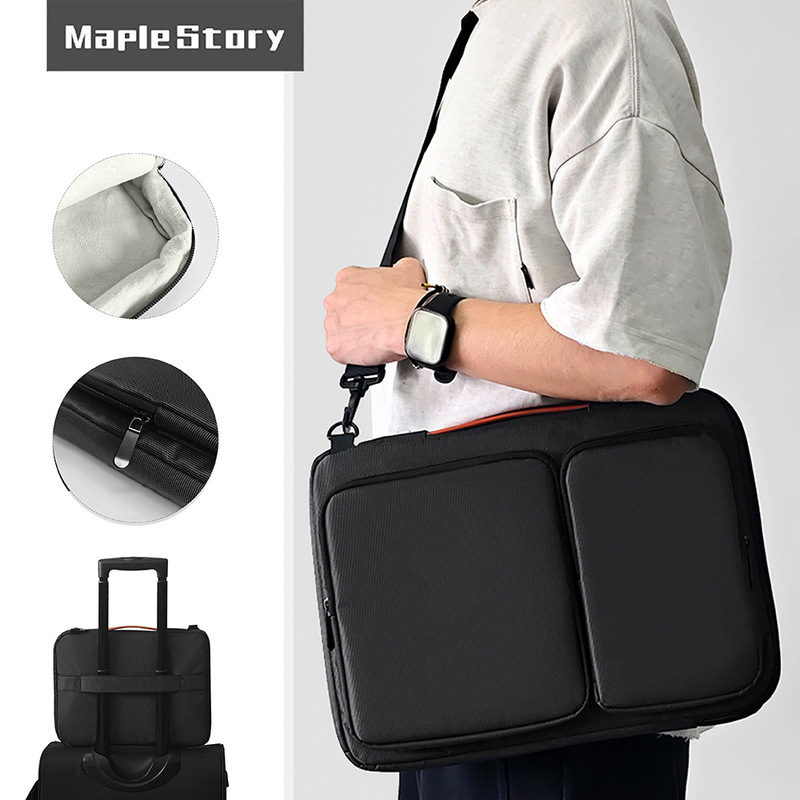 Laptop Bag Business Casual Waterproof 1415.6 Single Shoulder Crossbody Bag Multi-Function 16inch Laptop Bag