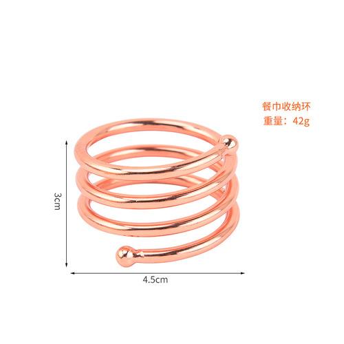 Napkin storage ring metal napkin ring Western restaurant table towel napkin buckle hotel wedding spring napkin ring