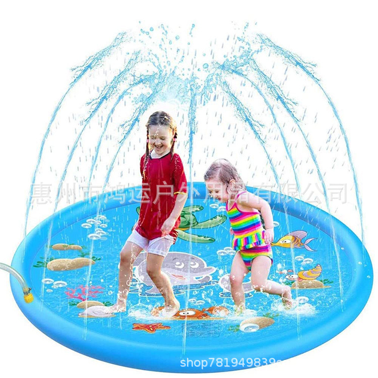 PVC transfronterizo delfines almohadilla de rociador de letras para niños juguetes de agua al aire libre mascotas almohadilla de rociador en stock