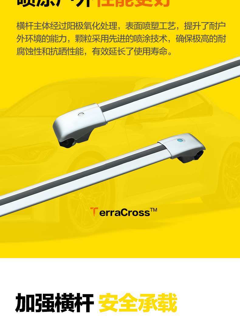 Car Roof Rack Crossbars Universal for Sedans and Suvs, No Drilling Required