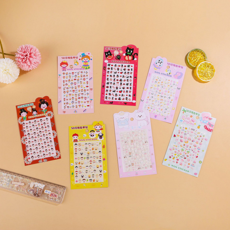 5D Luminous Cartoon Kidsren's Nail Stickers Nail Art Stickers Jewelry Stereo Relief Luminous Stickers Finger Decoration Stickers 5D Luminous Cartoon Kidsren's Nail Stickers Nail Art Stickers Jewelry Stereo Relief Luminous Stickers Finger Decoration Stickers