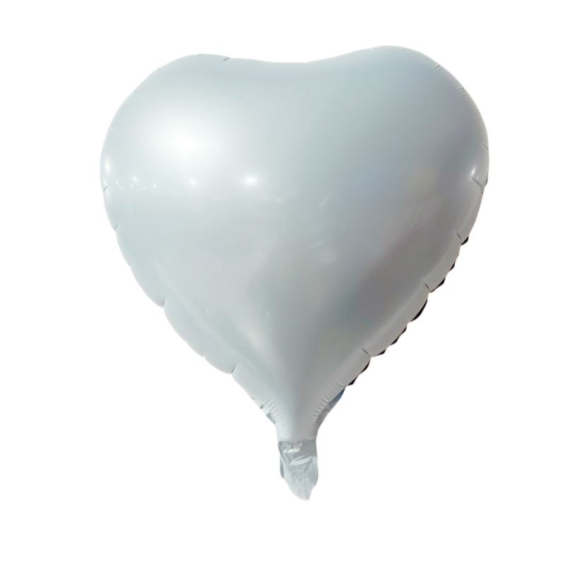 Globos de aluminio con forma de corazón de 18 pulgadas, de un solo color, para bodas y decoraciones de San Valentín, globos de corazón lisos, decoraciones para suites nupciales. image 25