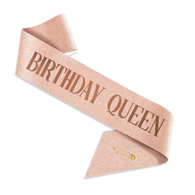 Carta europea y americana corona Feliz cumpleaños correa de hombro partido pelo corona traje diadema al por mayor