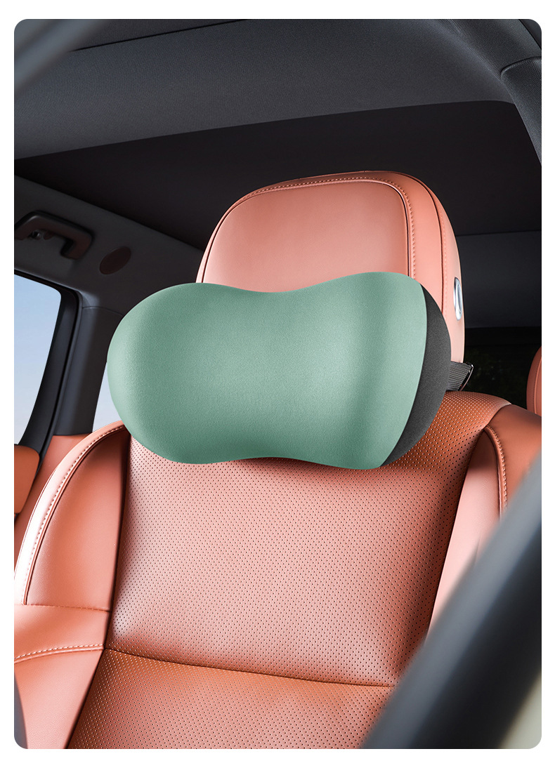 High-End Car Headrest with Heating, Electric Massage, Space Memory Foam Seat, Neck Pillow, Car Lumbar Support Pillow