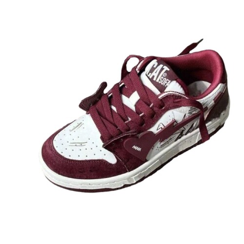 Original internet celebrity shoes for women, spring and summer style, national trend, soft soles, increased breathability, red shoes, versatile casual sports shoes