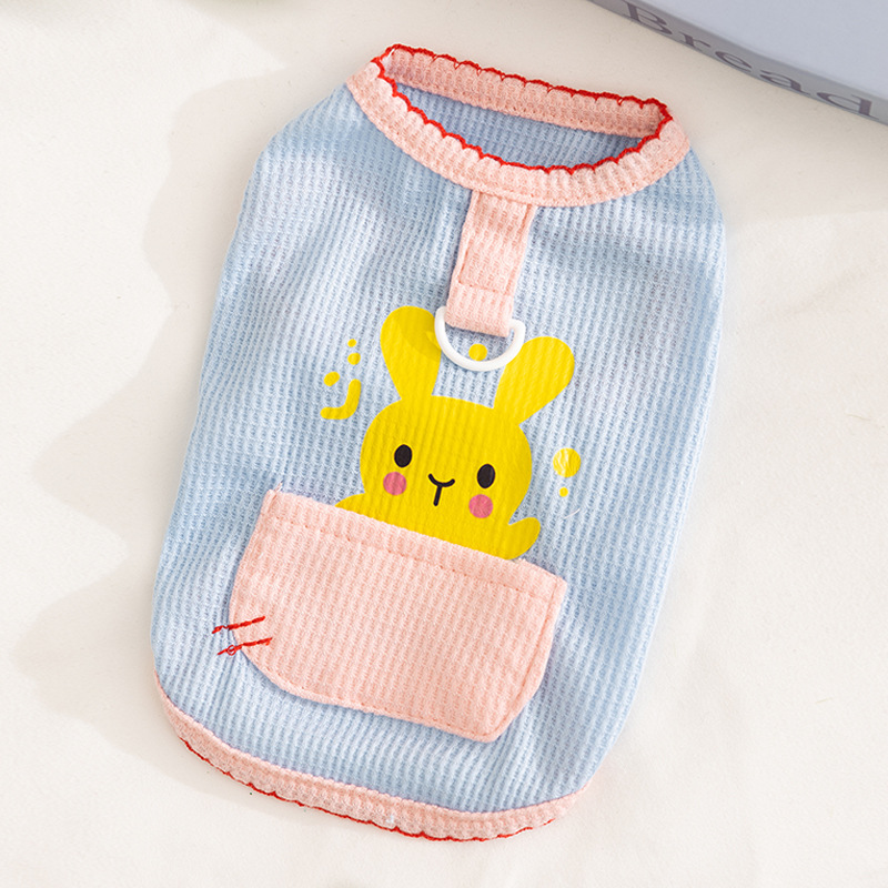 Gato verano transpirable gato sin pelo gatito dibujos animados conejo bolsillo chaleco de dos patas perro peluche ropa para mascotas