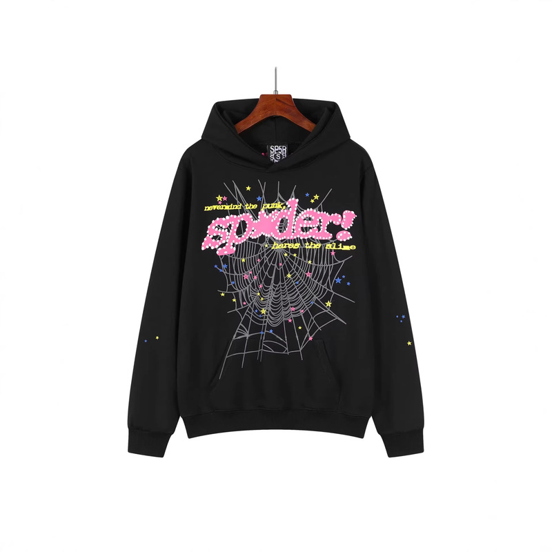 Wholesale American High Street Dark Style Spider Print Loose Hooded Sweatshirt Unisex Trendy Top 1688 Wholesale American High Street Dark Style Spider Print Loose Hooded Sweatshirt Unisex Trendy Top 1688