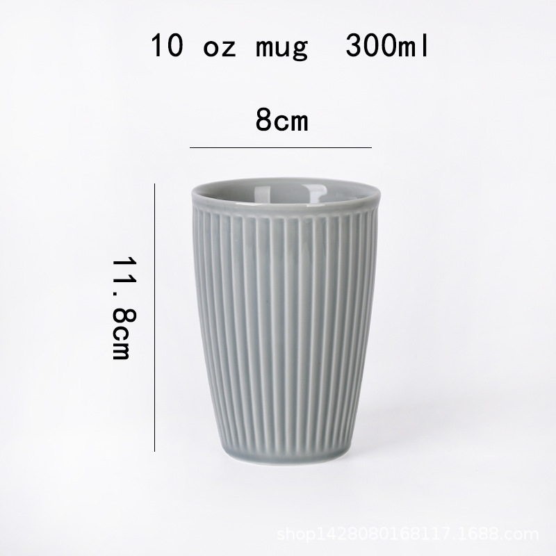 Taza de cerámica blanca de doble aislamiento térmico a prueba de escaldaduras Taza de café de oficina Taza de agua doméstica Taza de leche Taza de té