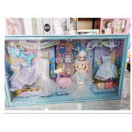 新款美人鱼娃娃精致时尚大礼盒换装洋娃娃女孩过家家玩具礼品922
