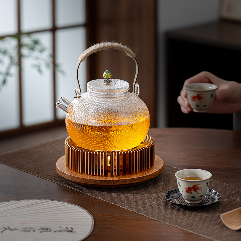 Al por mayor estufa de té caliente Luz de lujo té caliente Fabricante preservación del calor asado fruta flor té incienso quemador vino calentador mesa de té