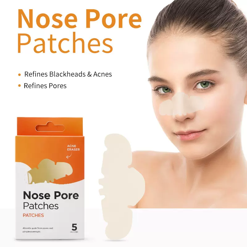 外贸跨境英文版Nose Pore Patches痘痘鼻贴保湿祛痘控油鼻贴批发