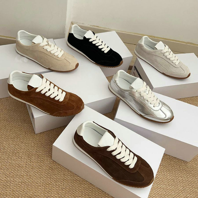 Ultra-Lightweight and Comfortable! ! New New Women's Sports Casual Shoes Suede Simple Low-Top Thin-Soled Sports Shoes