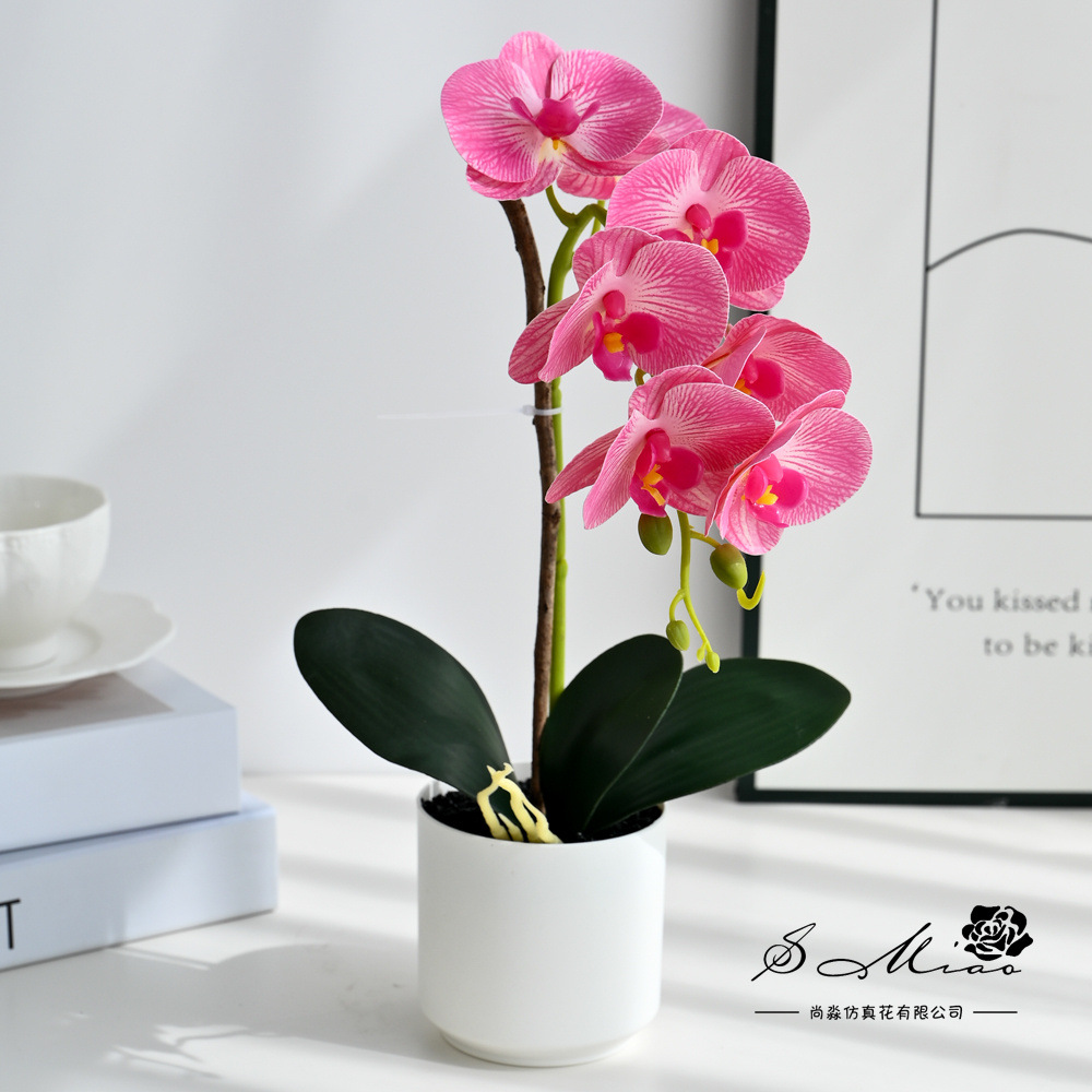 7 flores orquídeas mariposa bonsai creativo decoración del hogar fotografía flores artificiales flores de boda pequeños adornos fabricantes