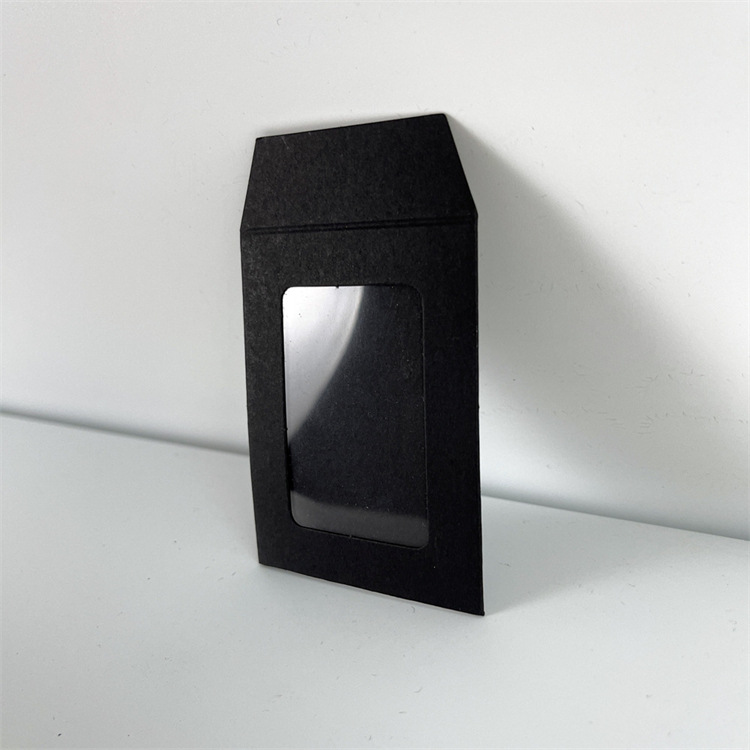 商务 简约 加厚黑色信封袋 文件袋 收据包装袋内贴PVE PE透明胶片