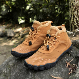 Cross-border outdoor five-finger snow boots men's winter men's cotton shoes waterproof non-slip fleece-lined padded cotton shoes factory outlet