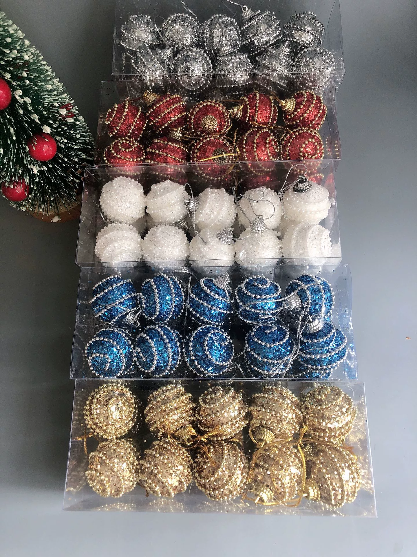 Рождественские украшения Подвески для рождественской елки 4 см Рождественские шары золотые и серебряные красные и белые шары праздничные украшения цветочные аксессуары