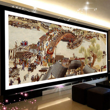 贴钻5d十字绣清明上河图钻石画满钻风景客厅大幅沙发背景点砖石秀