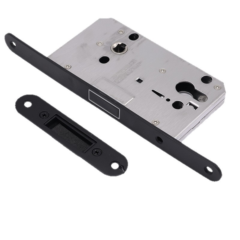 Estándar europeo 5572 bloqueo silencioso de absorción magnética multicolor opcional de acero inoxidable bloqueo de lengua cuadrada puerta de dormitorio bloqueo de puerta interior