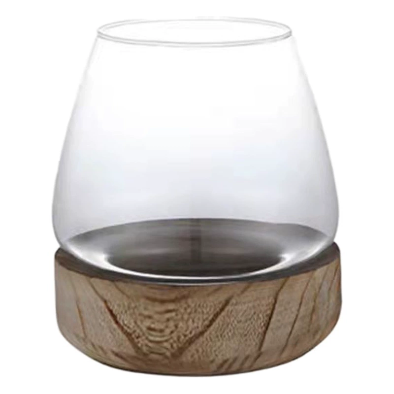 Ваза в японском стиле Прозрачное стекло Гостиная Цветочная композиция Украшения из аквакультуры Зеленая Роза Гидропонная посуда Вход Настольный аквариум