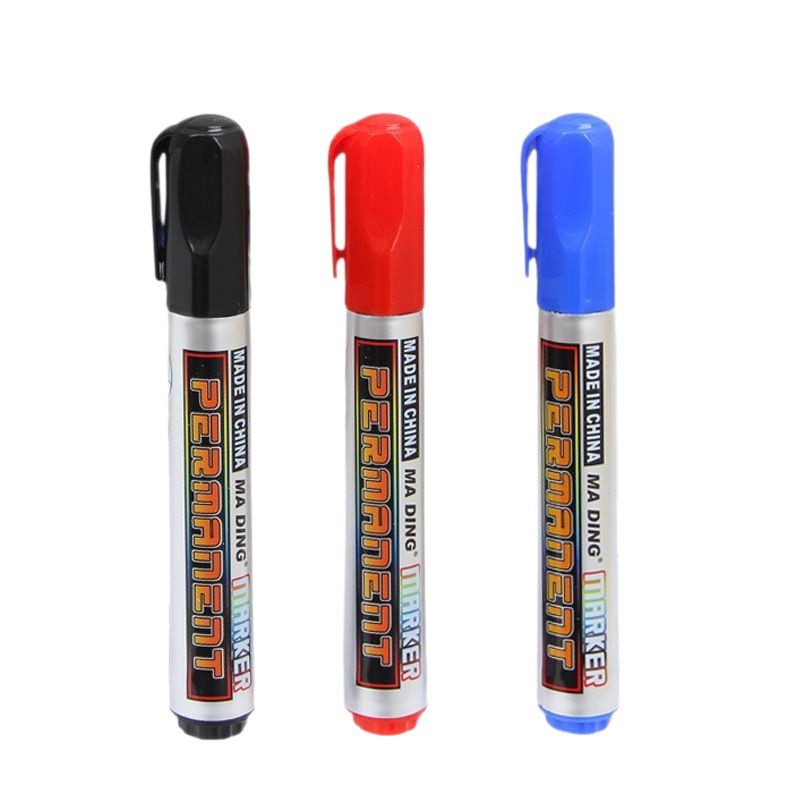 Bolígrafo de marcado de aceite negro de cabeza gruesa impermeable y rápido secado de cabeza única de gran capacidad bolígrafo de marcado especial para sitio de construcción logística