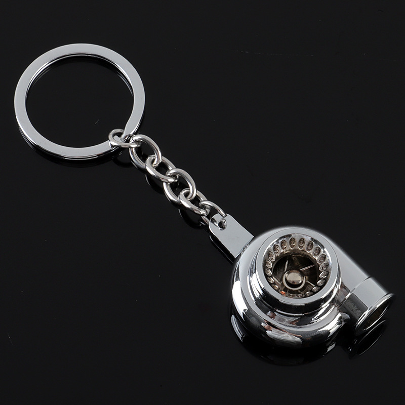 Car modification turbocharged metal keychain blower blower key ring chain link pendant creative gift Car modification turbocharged metal keychain blower blower key ring chain link pendant creative gift