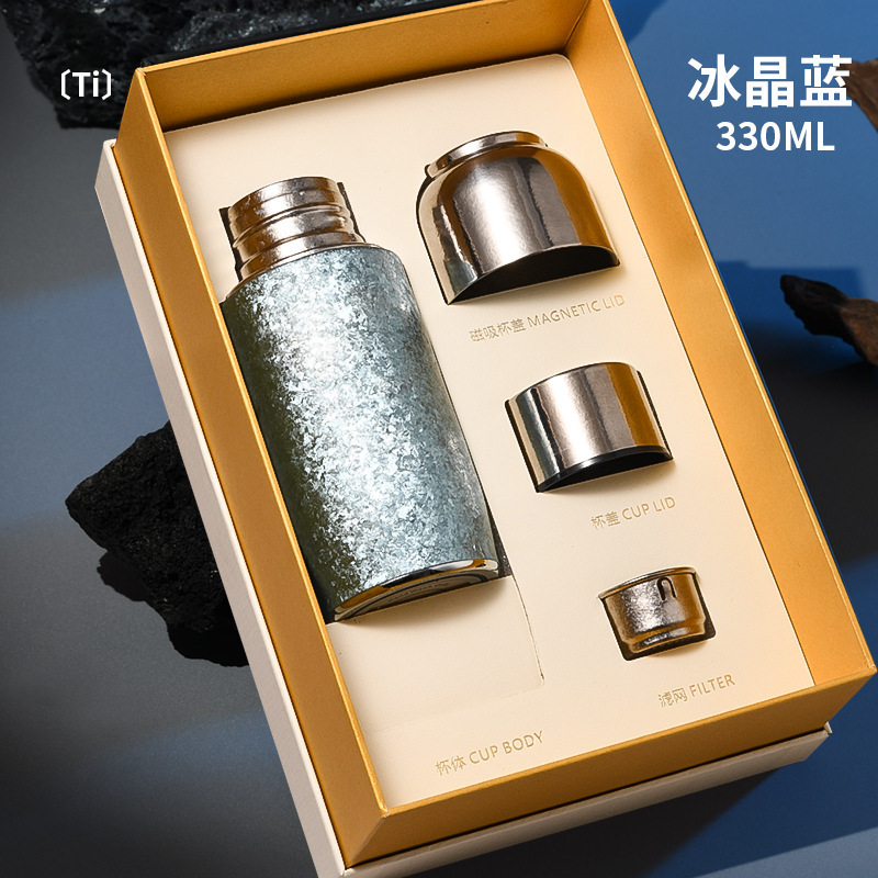 軽量高級レディースチタンカップ 磁気吸引 小容量 ミニ純チタン断熱カップ 高価値 コンパクトポケット フルチタンウォーターカップ|undefined
