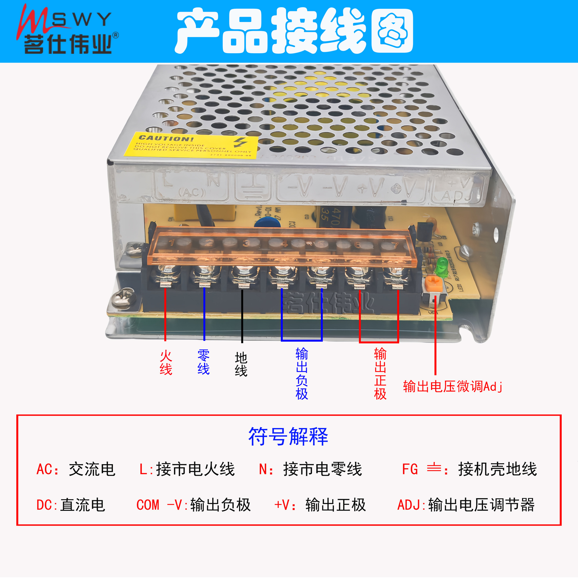 5V20A100W fuente de alimentación de conmutación S - 100 - 5 transformador de corriente continua pantalla de conducción LED