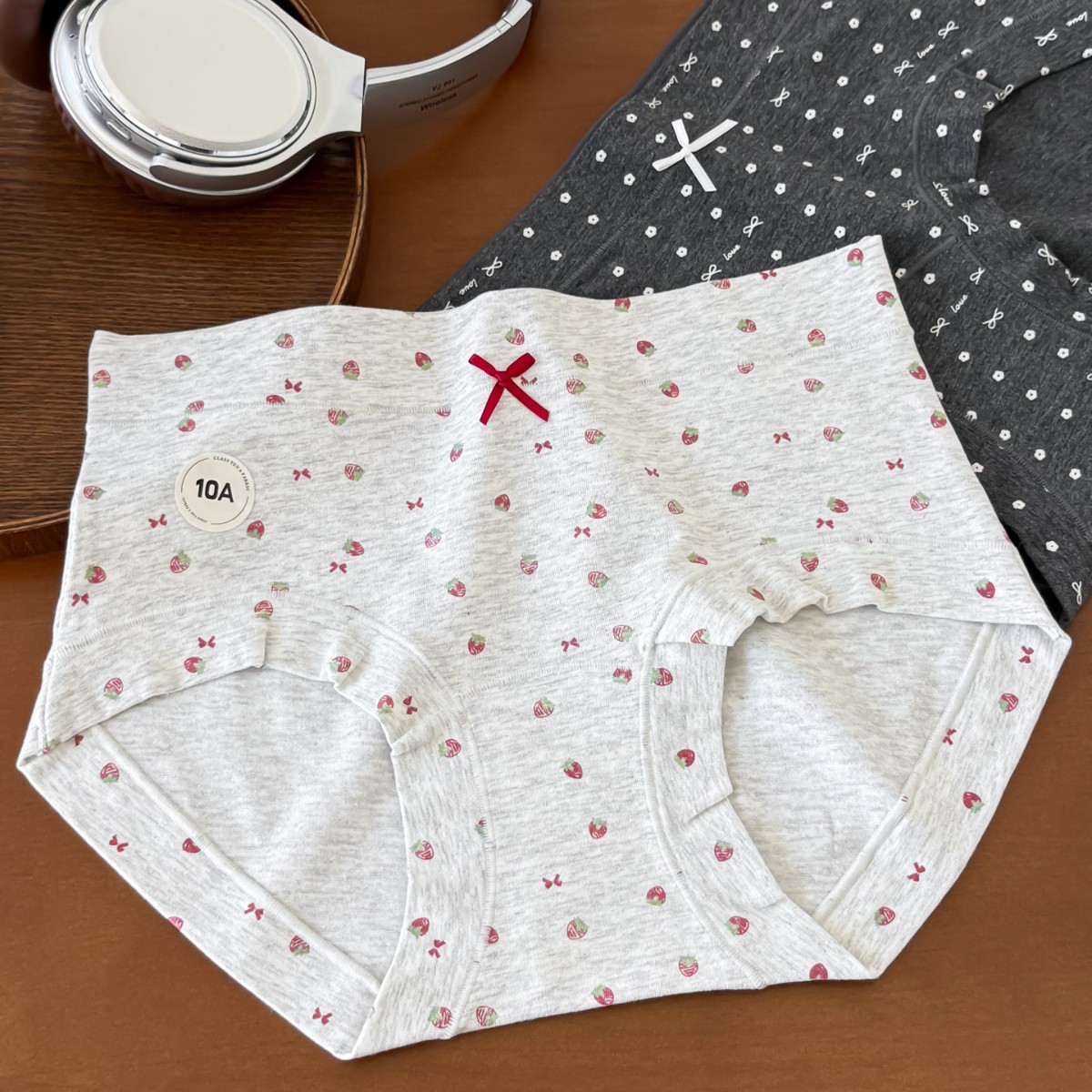 6186 Korean Style Girl Fresh Floral Underwear Women's Type a Cotton Pure Cotton Extended Bottom Crotch Full Pants 10A Antibacterial Hip Wrap