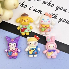 挎包书包小卡通树脂配件发绳发夹配饰福袋批发百搭手工公仔手机壳