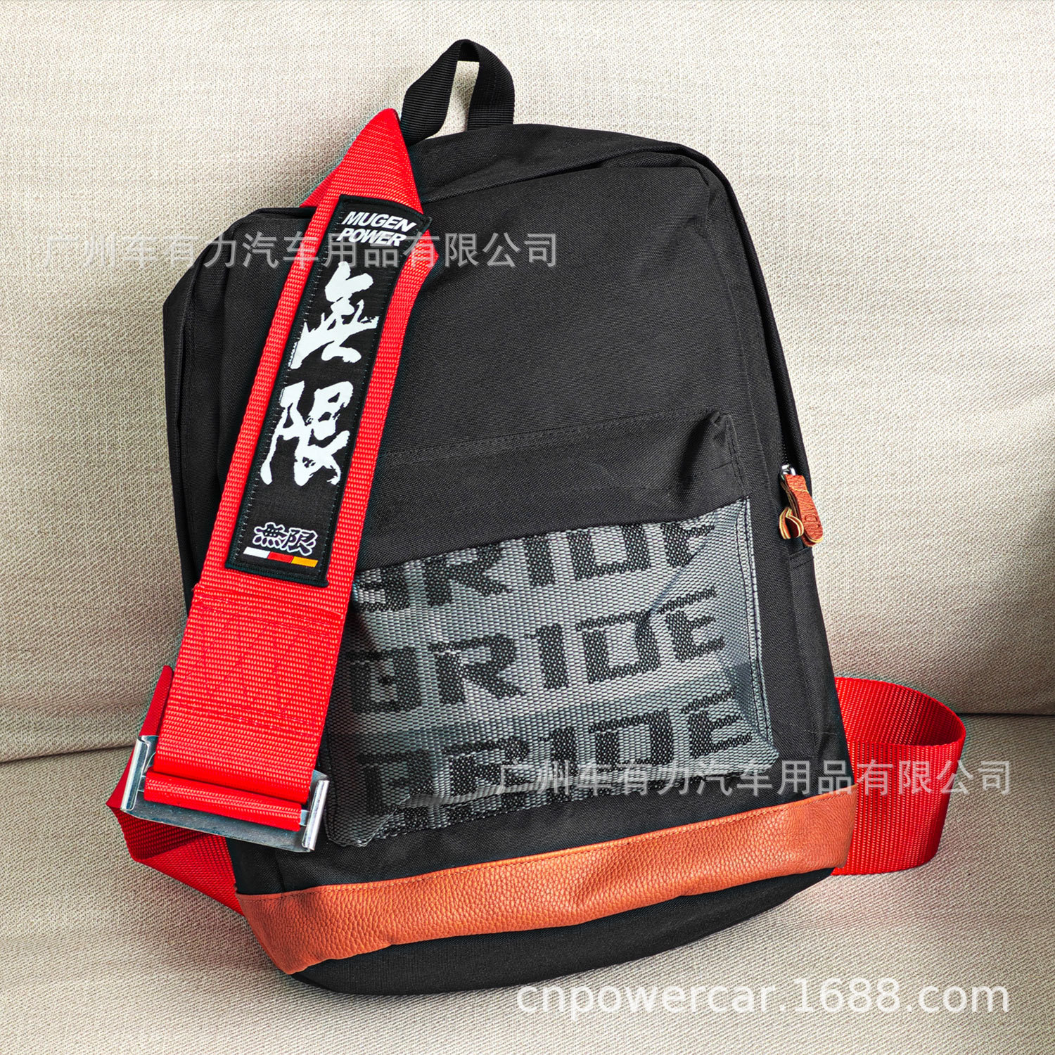 厂家直销 赛车安全带背包  改装双肩大容量包书包 运动背包