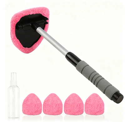 Car Window Defrosting and Defogging, Car cleaning tools - pink-6-piece-set