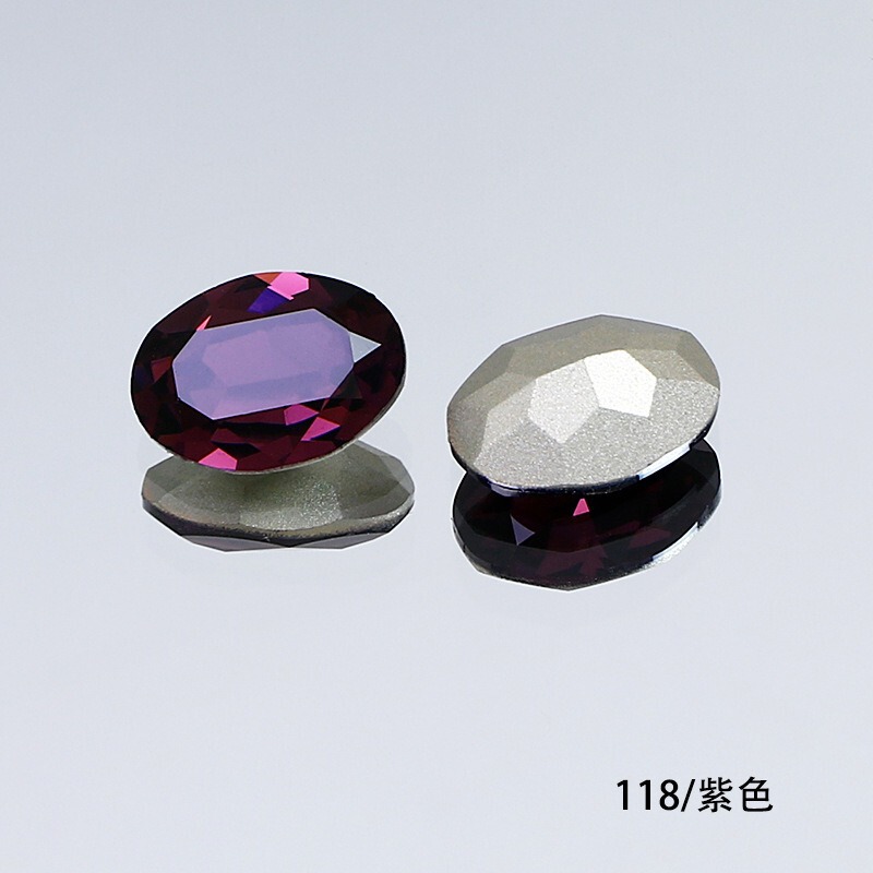 东洲水晶18*13大椭圆尖底钻甄选优质K9水晶爆闪镀银饰品配件工厂|undefined