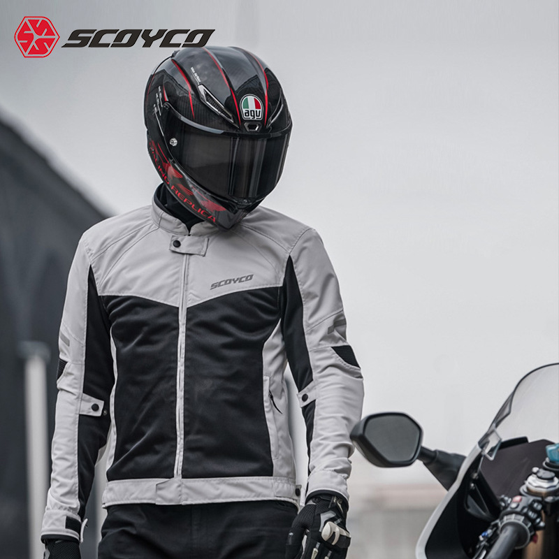 Motorpak voor heren, schokbestendig, racepak, zomerse mesh kleding, outdoor fietspak_voghion.com