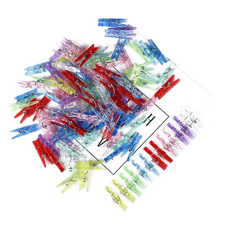 Пластиковый маленький клип фото клип цветной мини фото клип прозрачный акриловый клип Рождественский декоративный световой струнный клип