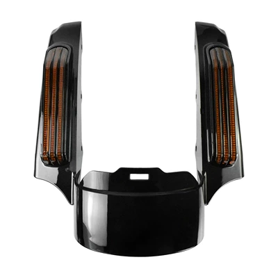 Harley glide brake tail light suitable for travel Big glide Road King double light Road LED rear fender turn signal (Motorcycle Fender) - yellow-08-13-years