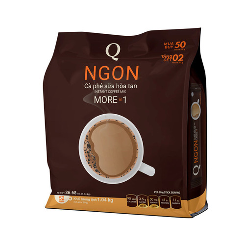 Vietnam imported specialty Q brand coffee 1040g plateau mellow three-in-one instant coffee 18g*52 pieces