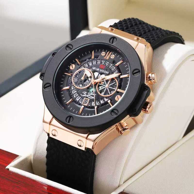 VA VA VOOM Hollow Calendar Watch for Men Waterproof Watch Sport Men's Watch Cross Border VA VA VOOM Hollow Calendar Watch for Men Waterproof Watch Sport Men's Watch Cross Border
