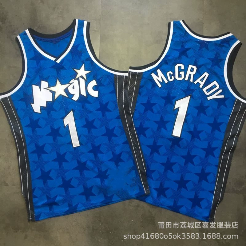 外贸货源 密绣篮球球衣 魔术麦迪哈达威奥尼尔猛龙卡特复古篮球服
