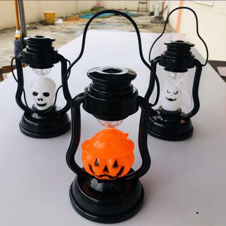 Lámpara decorativa LED para Halloween, diseño murciélago/calabaza