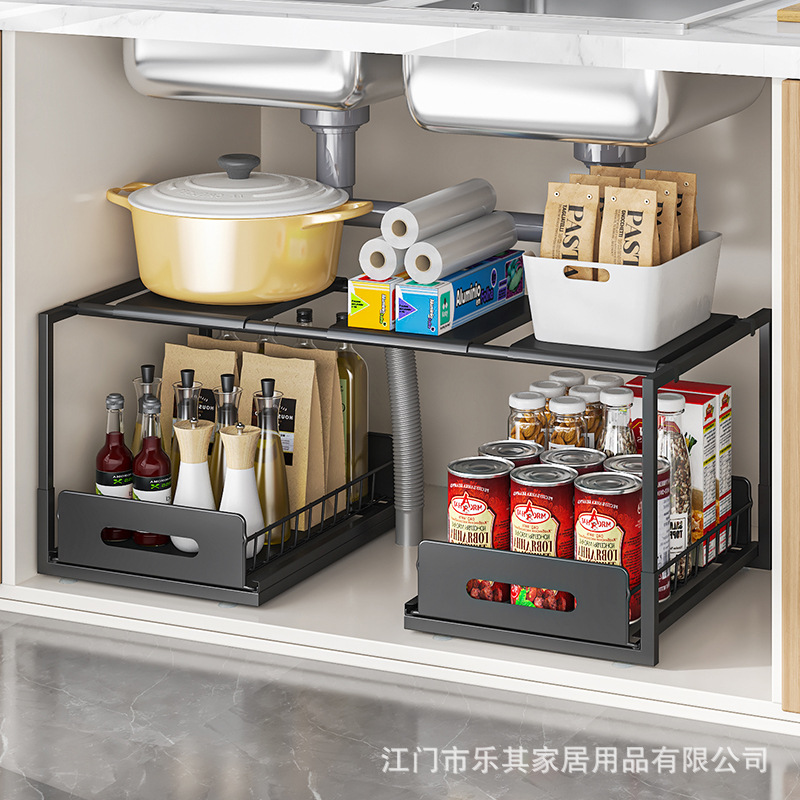 Amazon cocina armario estante de almacenamiento bastidor de almacenamiento de fregadero estante de almacenamiento retráctil tipo extractor estante de acabado de canasta
